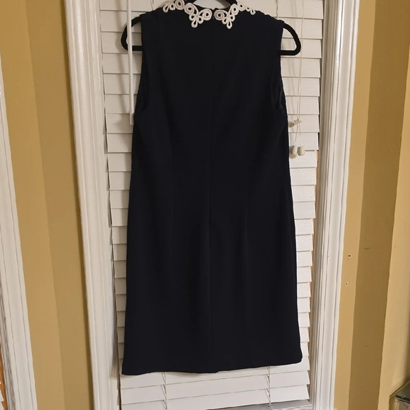 Vince Camuto Black and White Sleeveless Mock Neck Mini Dress - Picture 5 of 11